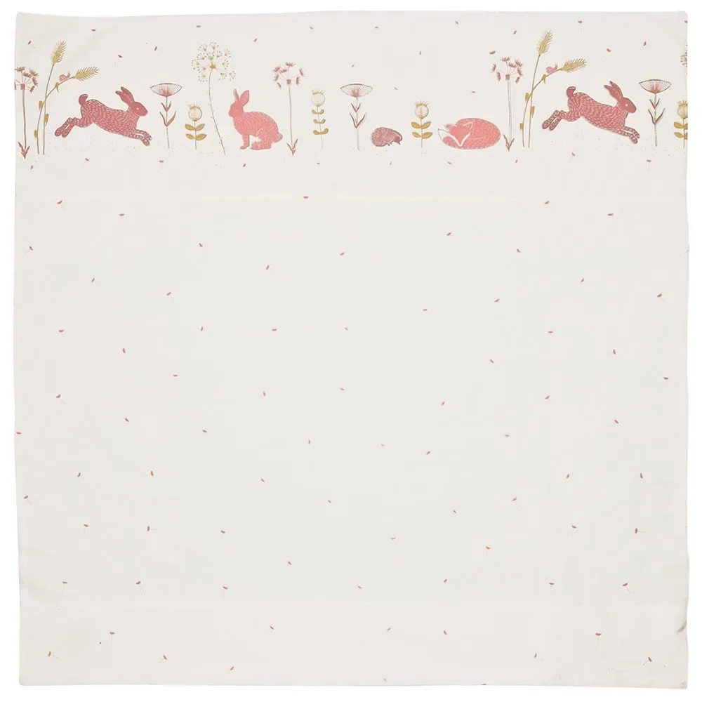 "Taftan baby beddengoed "Hello World" roze beige 80 x 80 image"