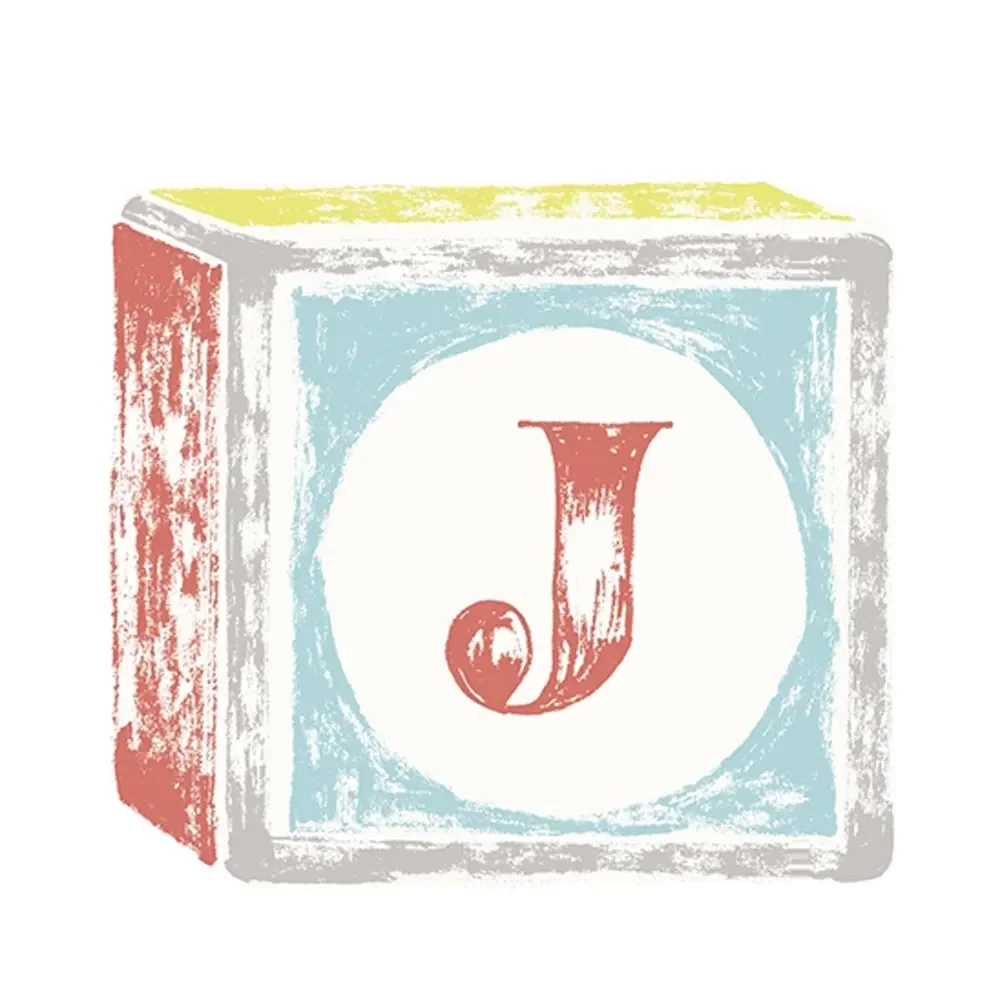"Lilipinso Sticker letter op speelkubus J image"