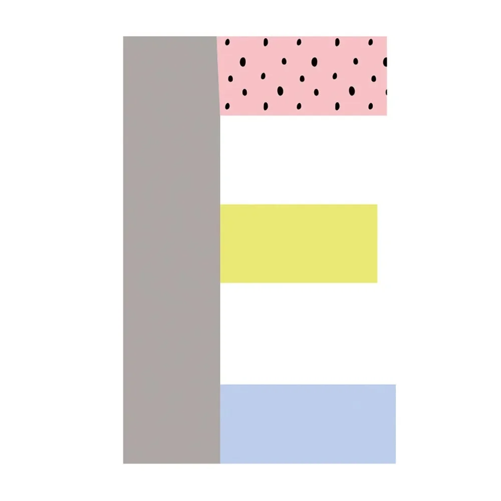 "Lilipinso muursticker happy letter E image"