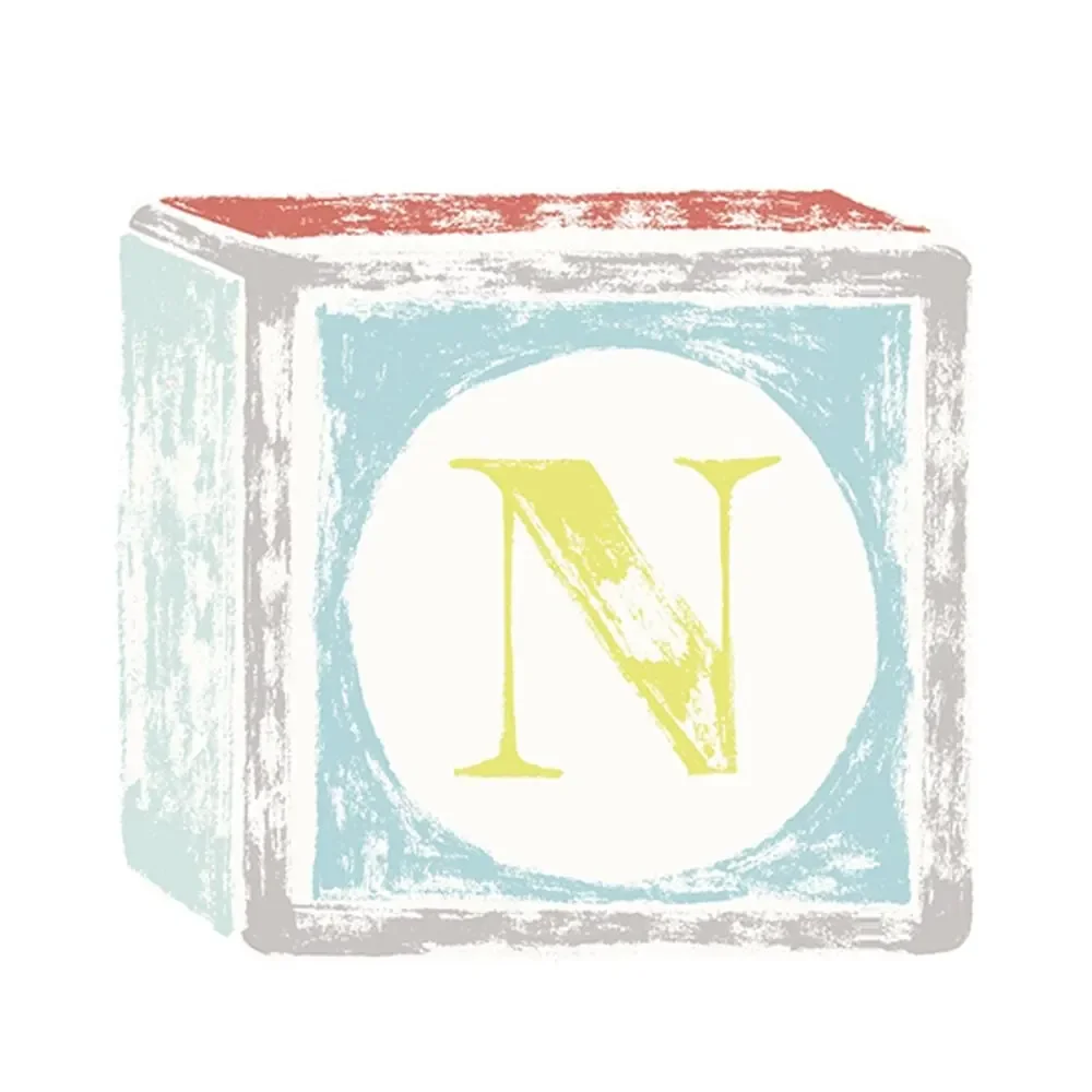 "Lilipinso sticker letter op kubus N image"