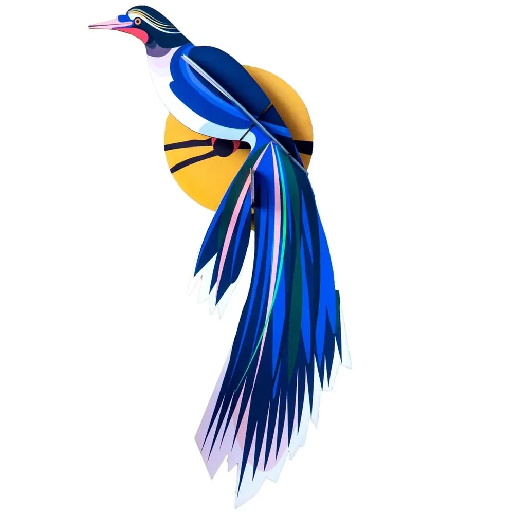 "studio ROOF 3D paradijsvogel blauw karton image"