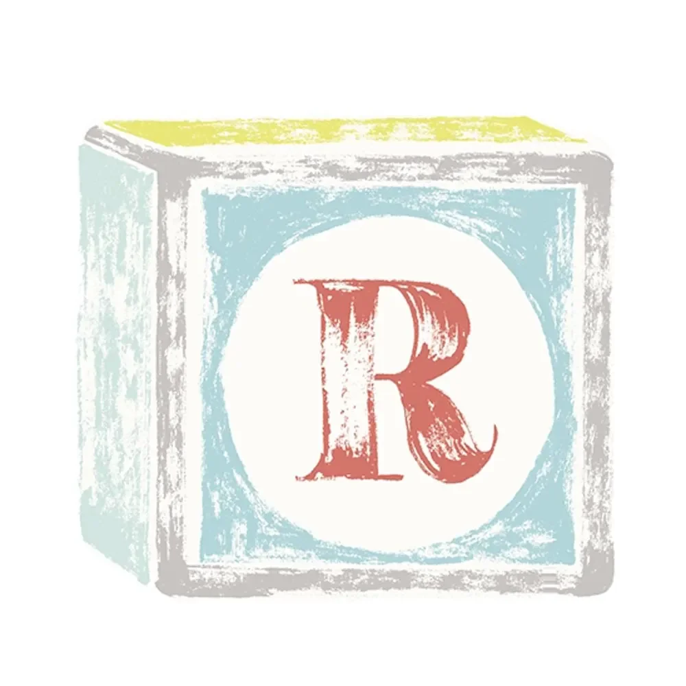 "Lilipinso sticker letter op kubus R image"