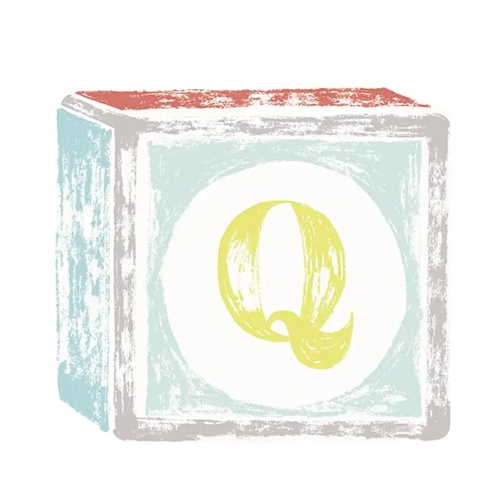 "Lilipinso sticker letter op kubus Q image"