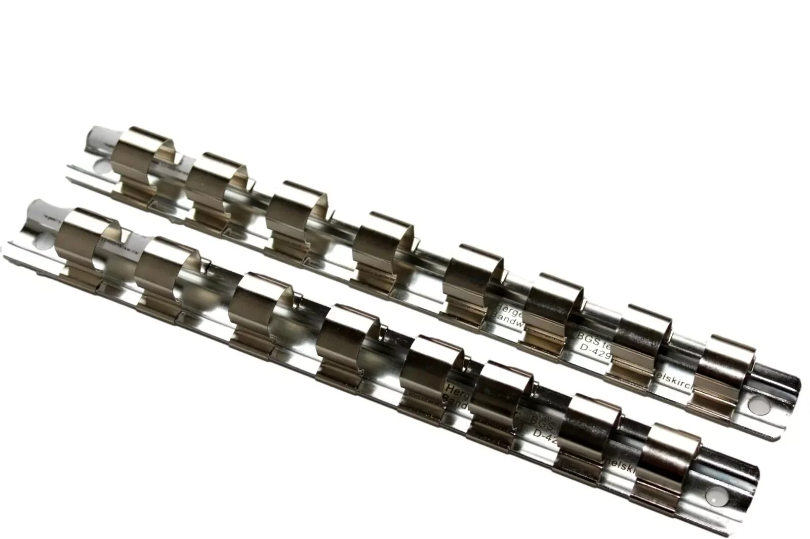 Stecknuss Rail 3/8", Dopsleutelhouder met 8 Clips