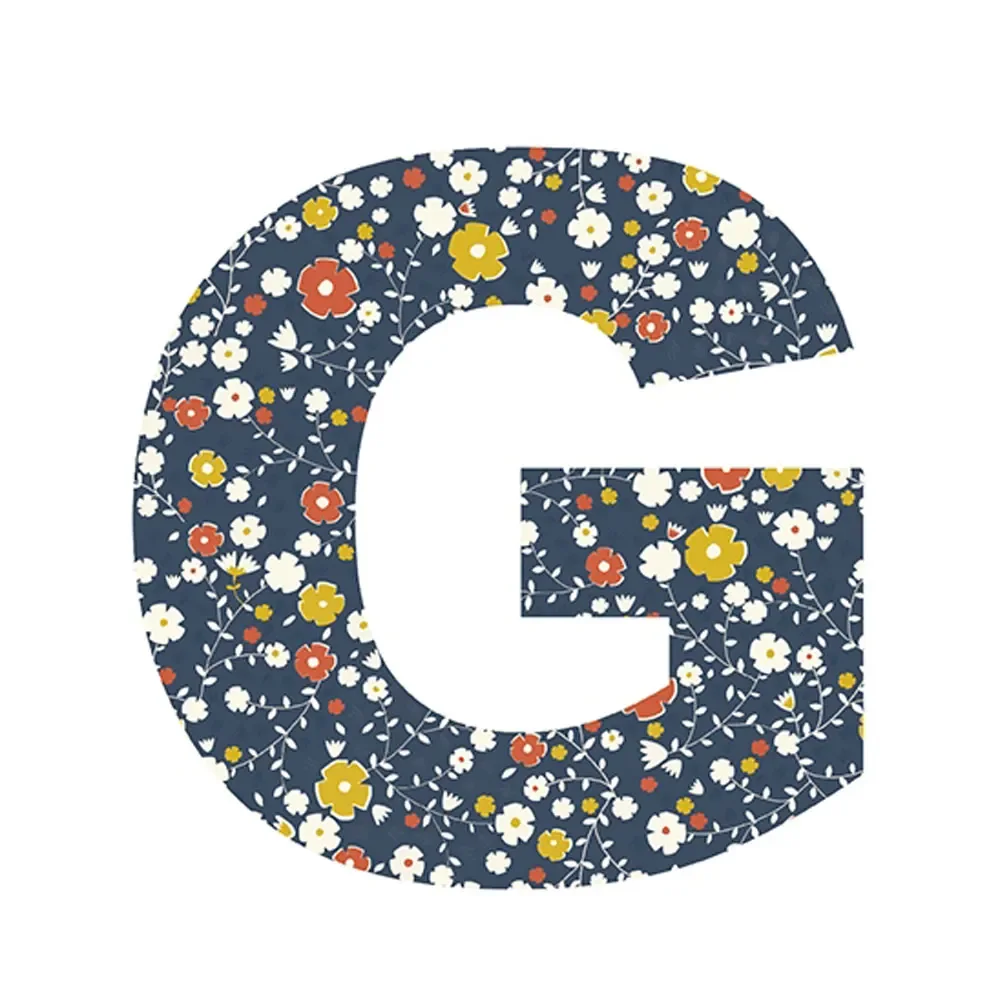 Lilipinso sticker letter gebloemd G