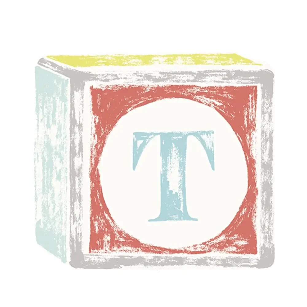 "Lilipinso sticker letter op kubus T image"