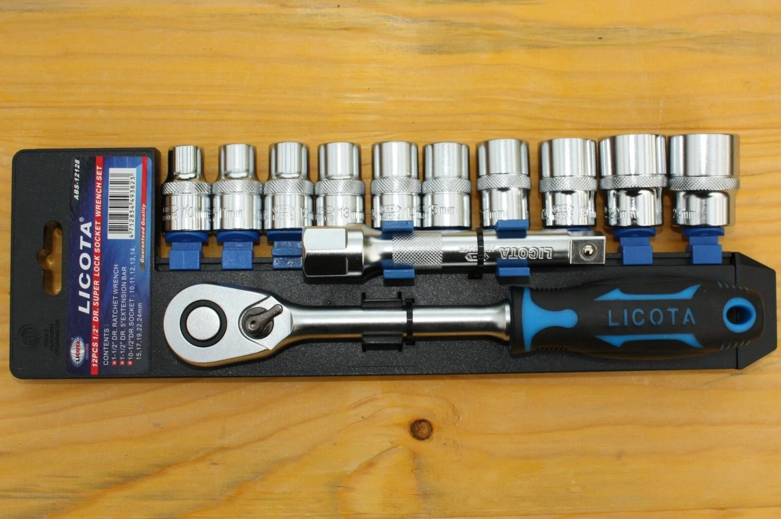 "Dopsleutelset 1/2 inch, 12-delig - SW 10-24 mm, Ratel 60 Tanden image"