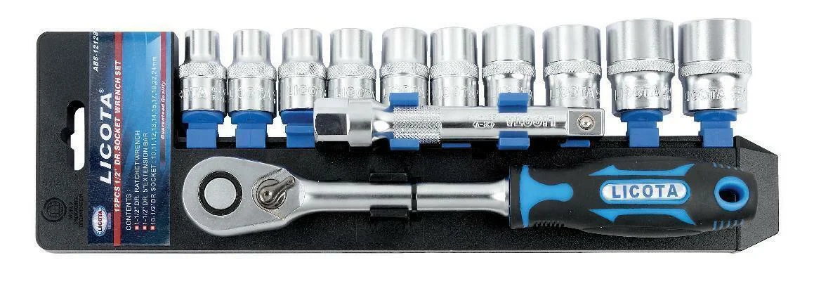 "12-Delige Dopsleutelset Industrie Kwaliteit met Ratel 1/2 inch image"