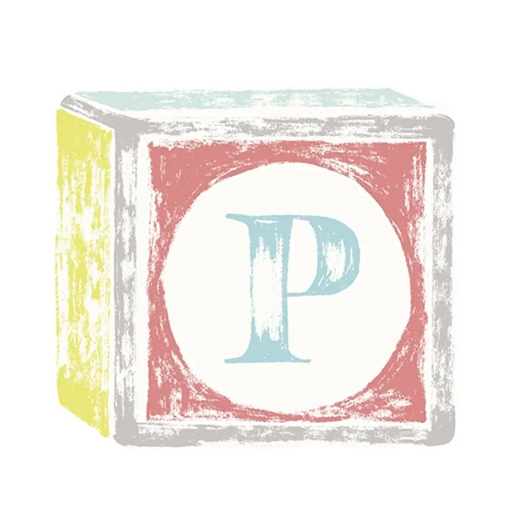 "Lilipinso sticker letter op kubus P image"