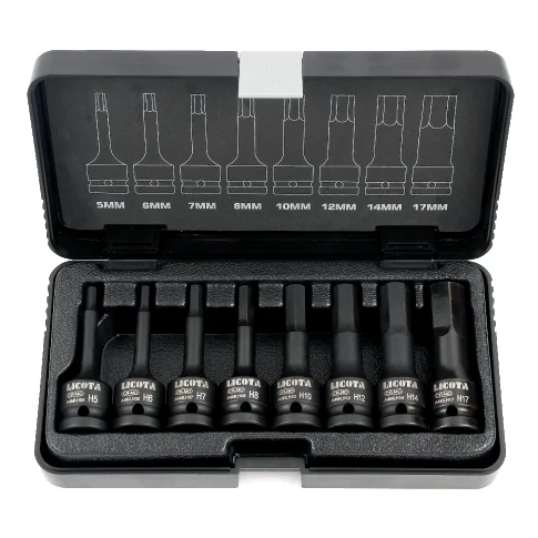 Slagschroef Dopsleutel Set Ribe 3/8 Inch Cr-Mo - 8 Delig