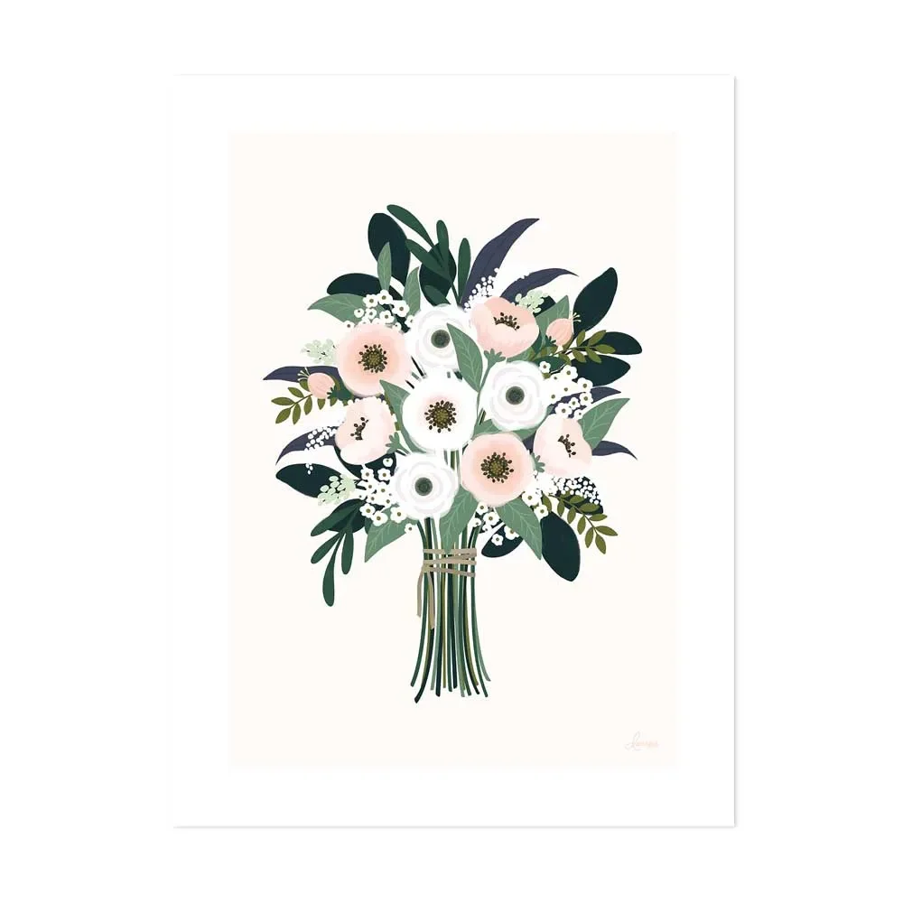 Lilipinso poster mooi boeket roze groen