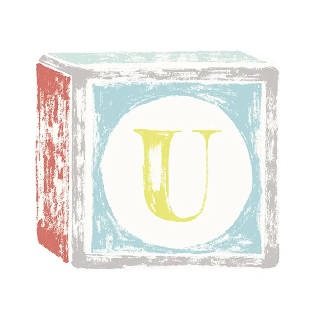 "Lilipinso sticker letter op kubus U image"