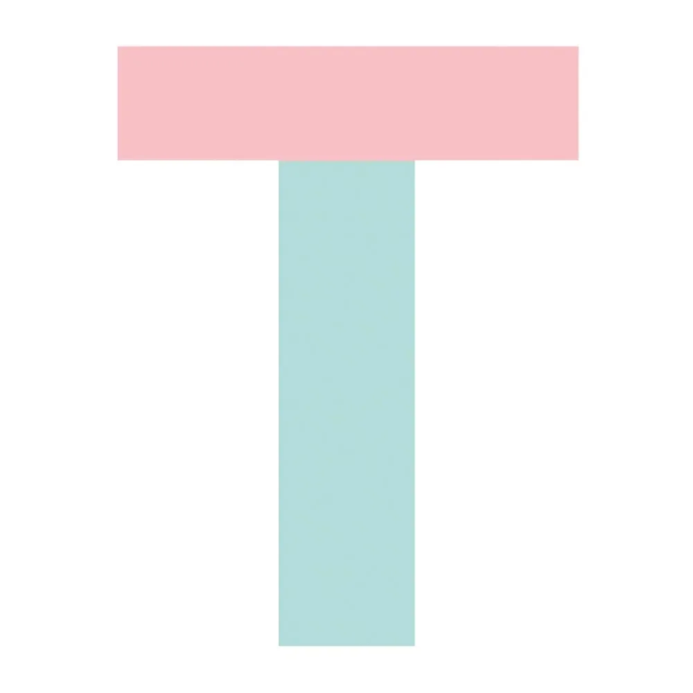 "Lilipinso muursticker Happy letter T image"