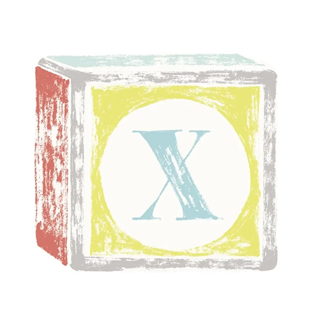 "Lilipinso sticker letter op kubus X image"