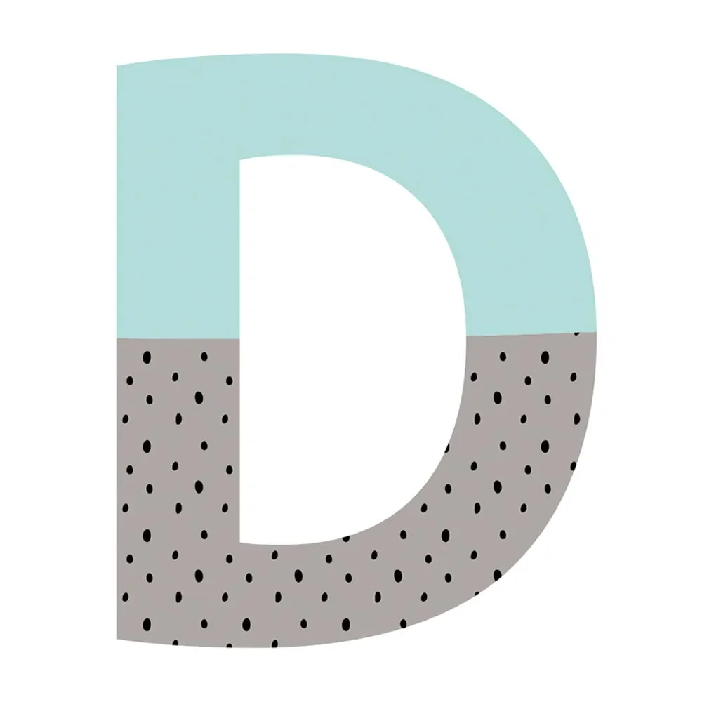 "Lilipinso muursticker Happy letter D image"