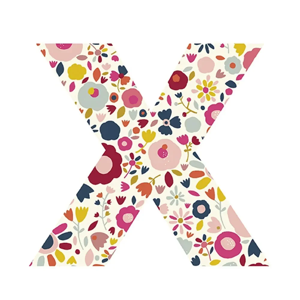 "Lilipinso sticker letter gebloemd X image"