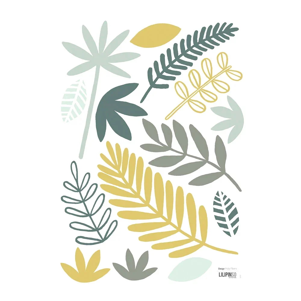 "Lilipinso muursticker A3 blad assortiment groen blauw image"