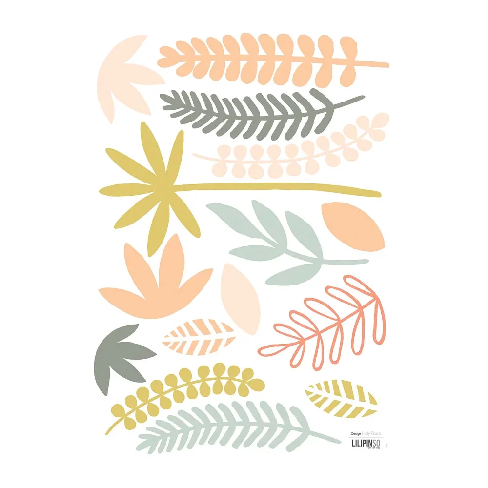 "Lilipinso muursticker A3 blad assortiment groen koraal image"
