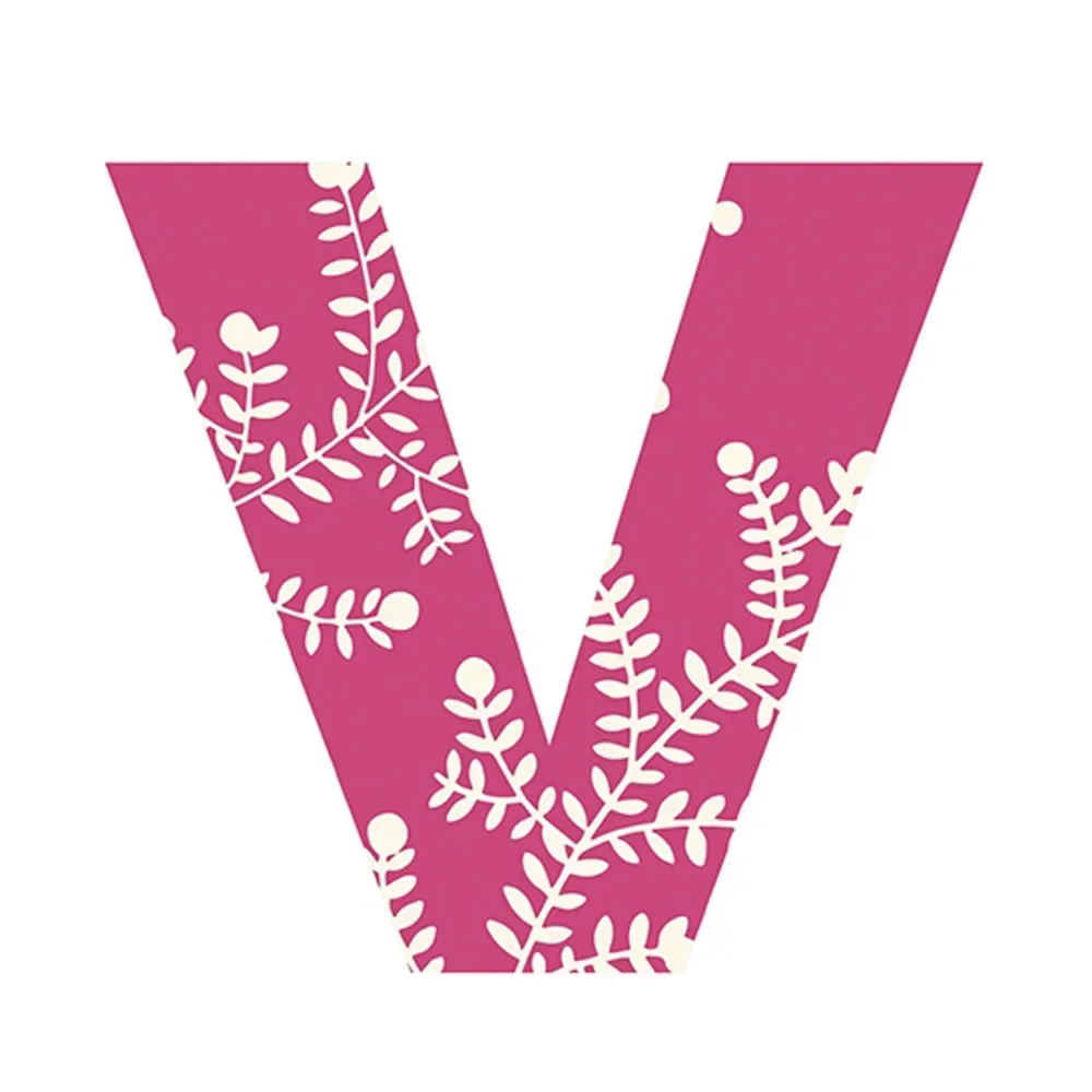 "Lilipinso sticker letter gebloemd V image"