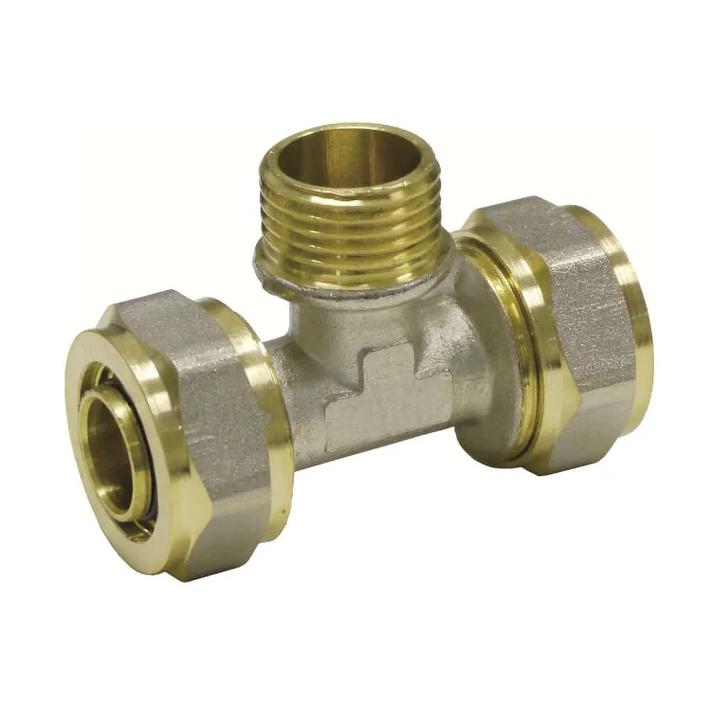 "Schroefkoppeling T-stuk 26mm, Verwarming Koppeling Buitendraad image"