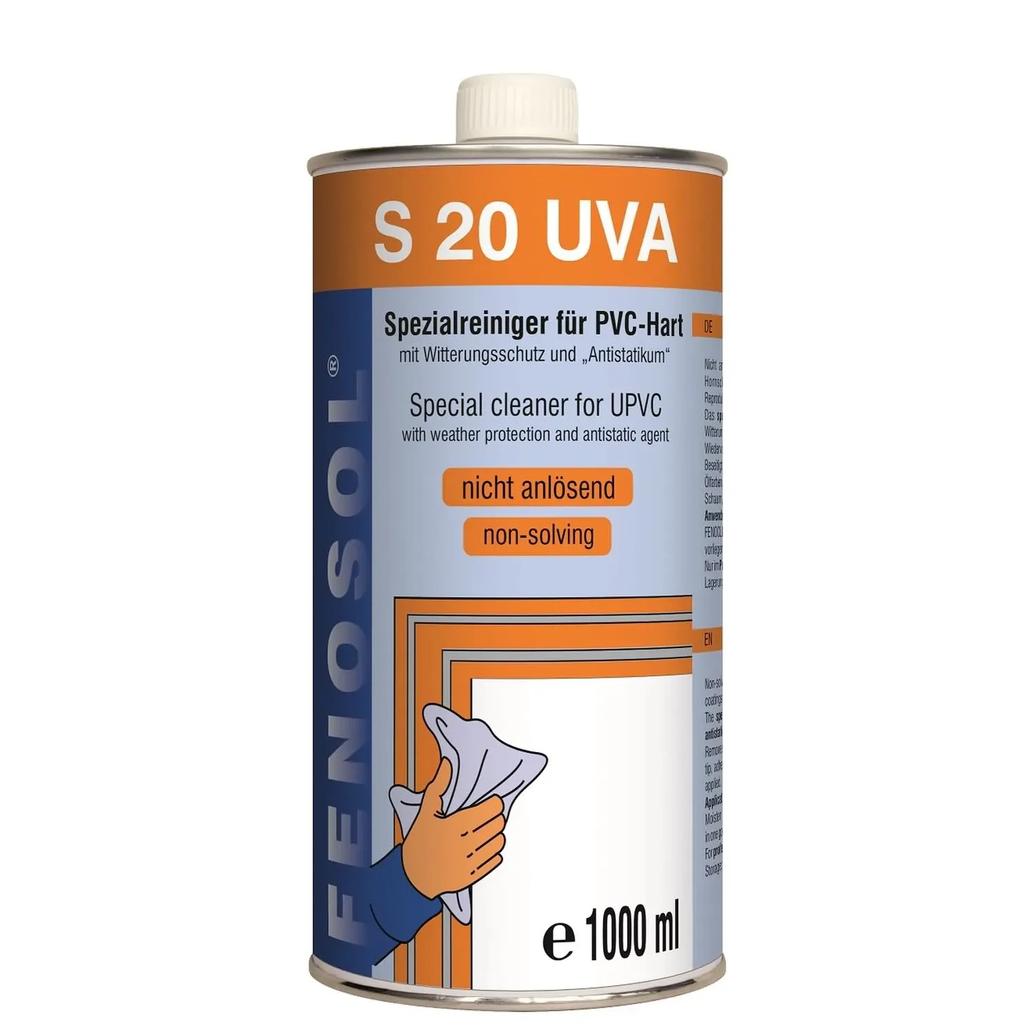 "Kunststof reiniger 1 Liter, UVA reiniger, niet anlosend image"