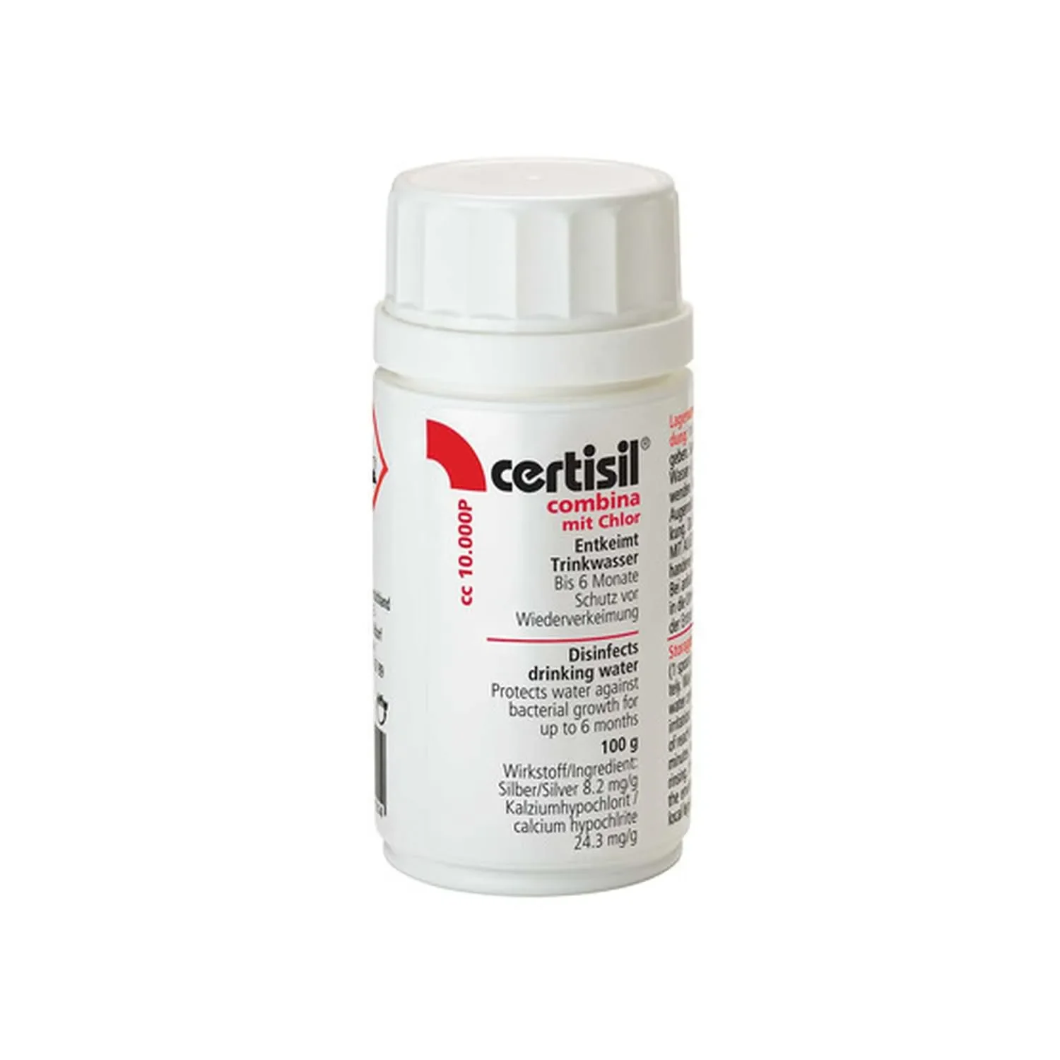 "Waterdesinfectie poeder, 100g, Certisil combina CC 10.000 P, water chloreren poeder image"