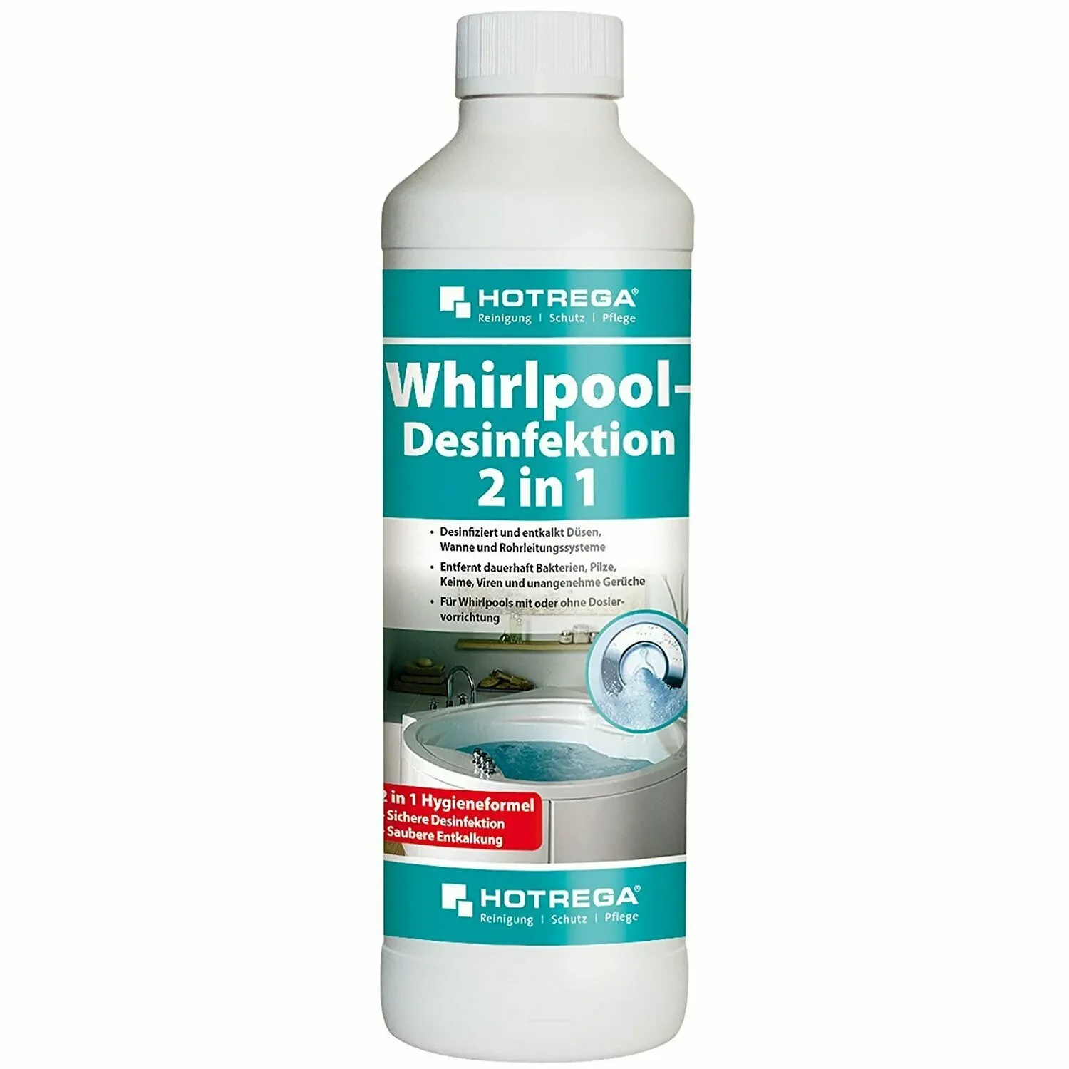 "Whirlpool desinfectie 2 in 1 Koncentrat, 500 ml flacon, whirlpool reiniger image"