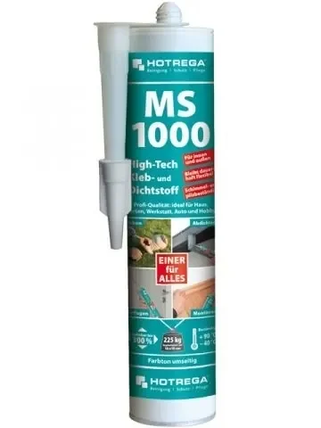 "Kit, MS Polymeer, HOTREGA MS 1000 High Tech, kleefstof, afdichtmiddel, 290 ml in verschillende kleuren image"