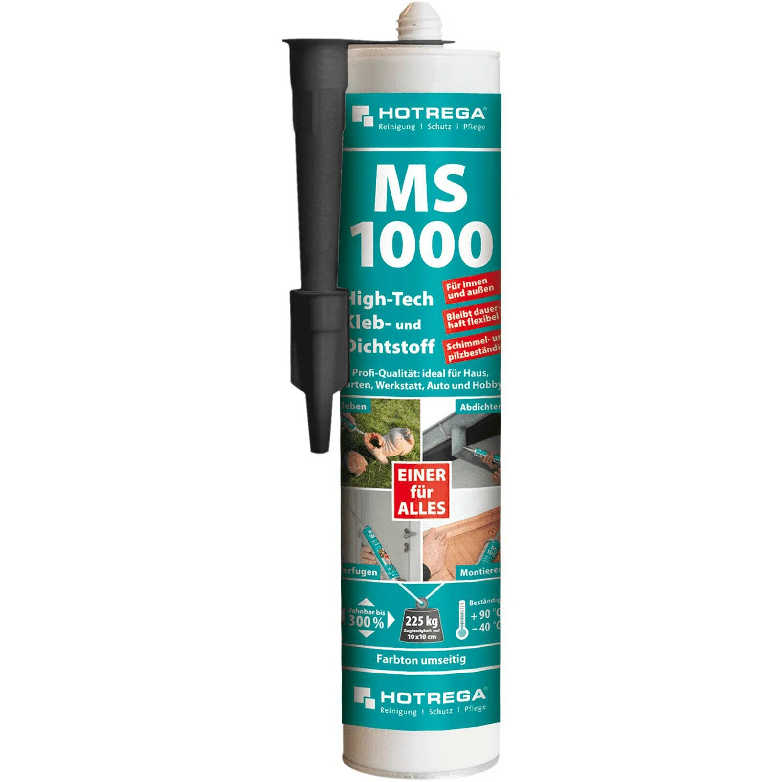 "Lijm en afdichtmiddel, afdichtingskit zwart, high tech lijm, 290ml zwarte lijm image"