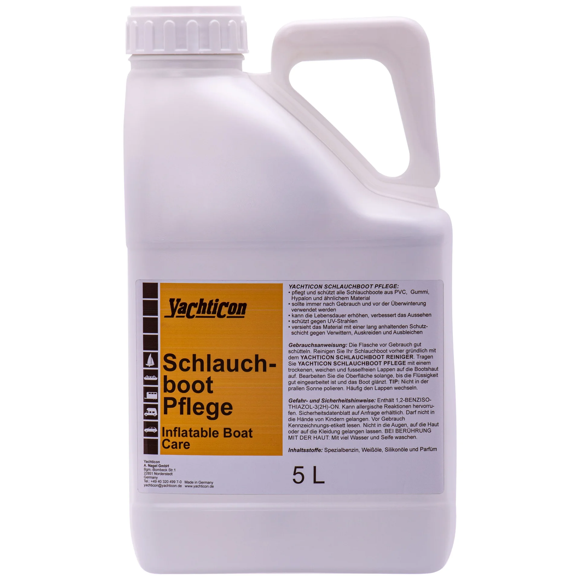 Rubberboot reiniger 5 Liter, Boot reiniger, Rubberboot onderhoud, Boot schoonmaken