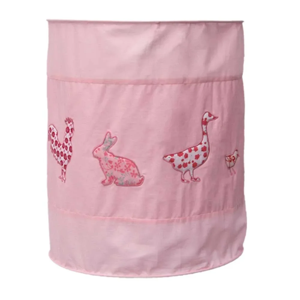 "Taftan lampenkap crinkled chicken & friends roze image"