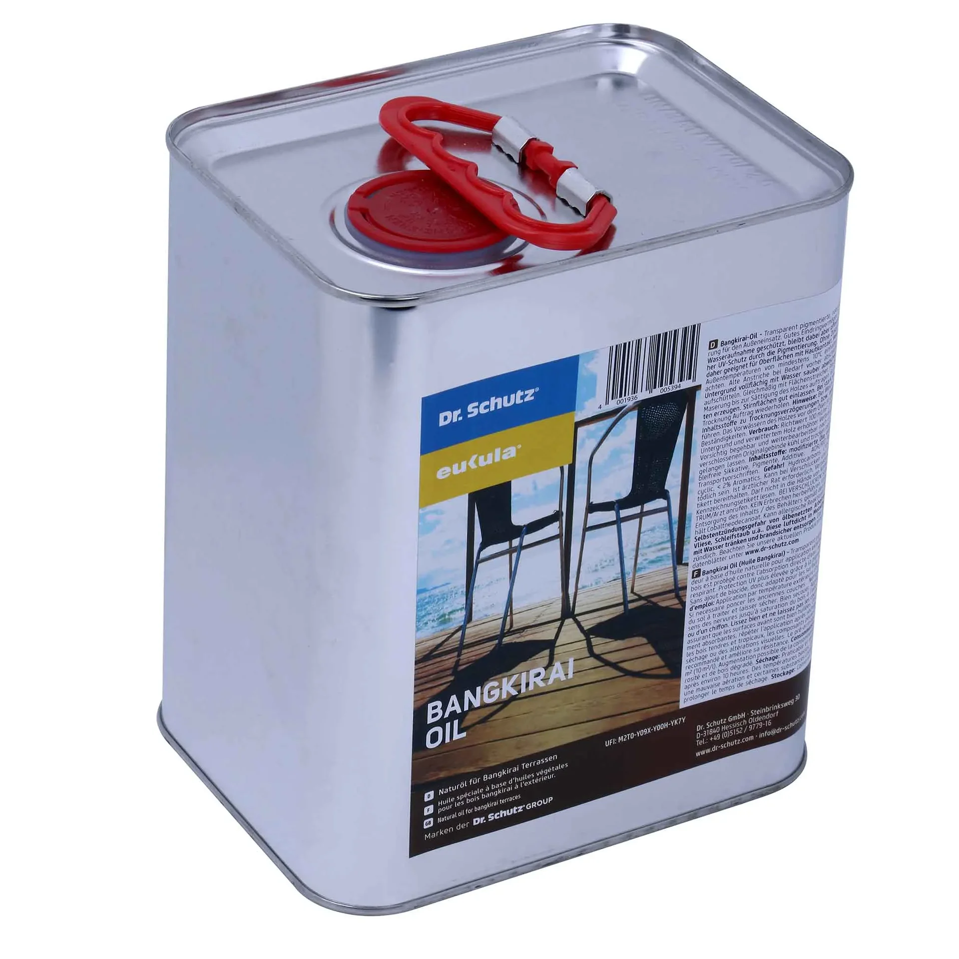 "Bangkirai olie, Terras olie, Hardhout olie, 2,5 Liter image"