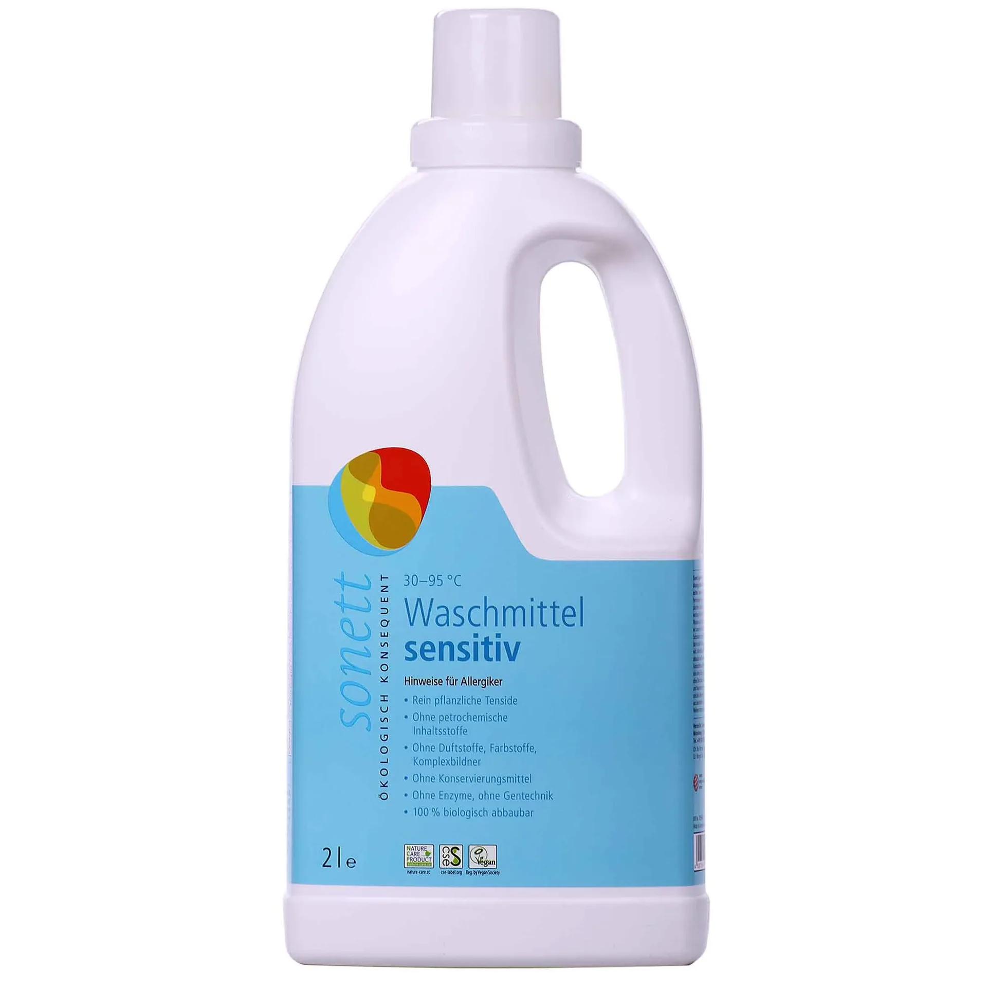 "Wasmiddel gevoelige huid, vloeibaar, 2 Liter, zonder parfum, zonder kleurstoffen image"