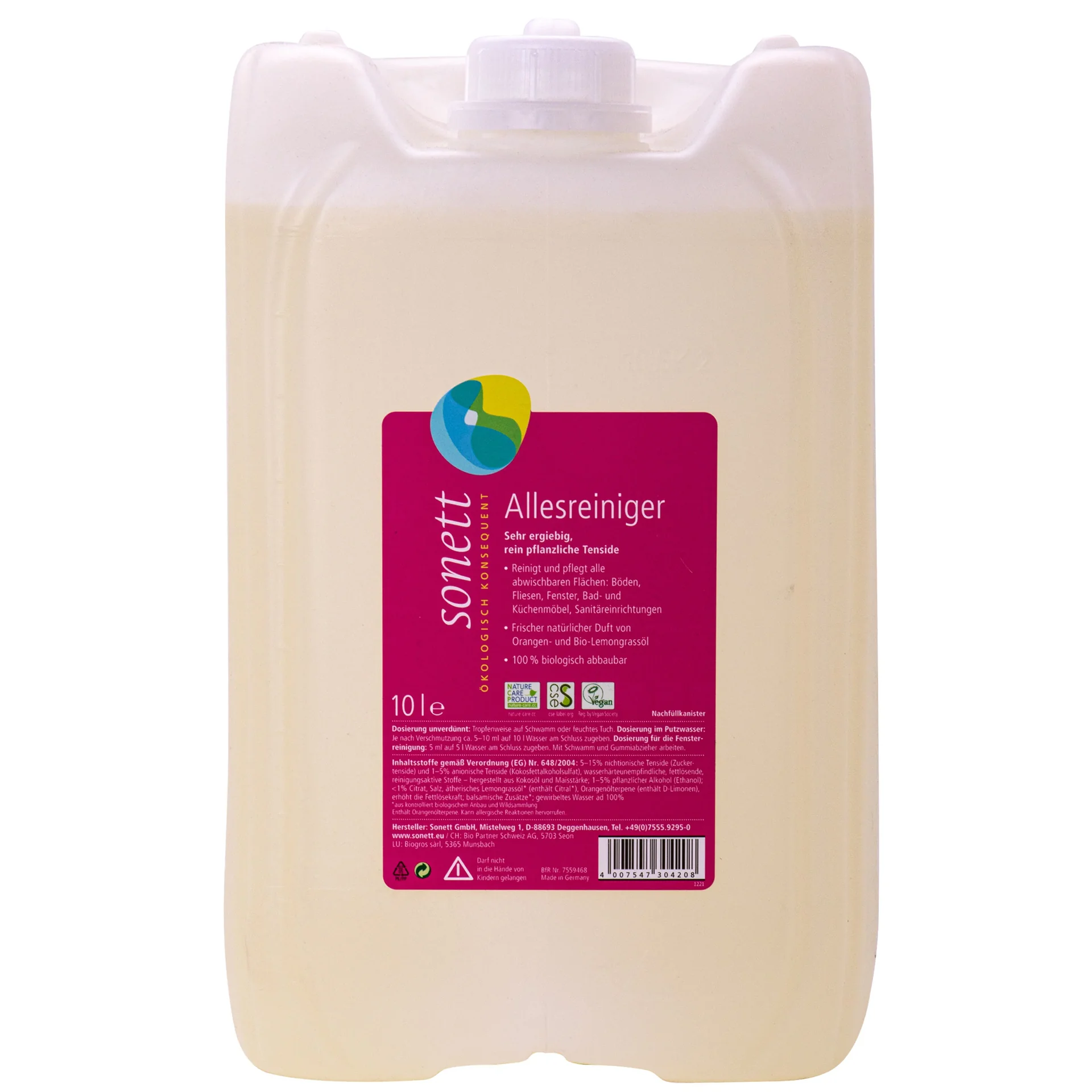 "Allesreiniger 10 liter, ecologisch, allesreiniger grootverpakking image"