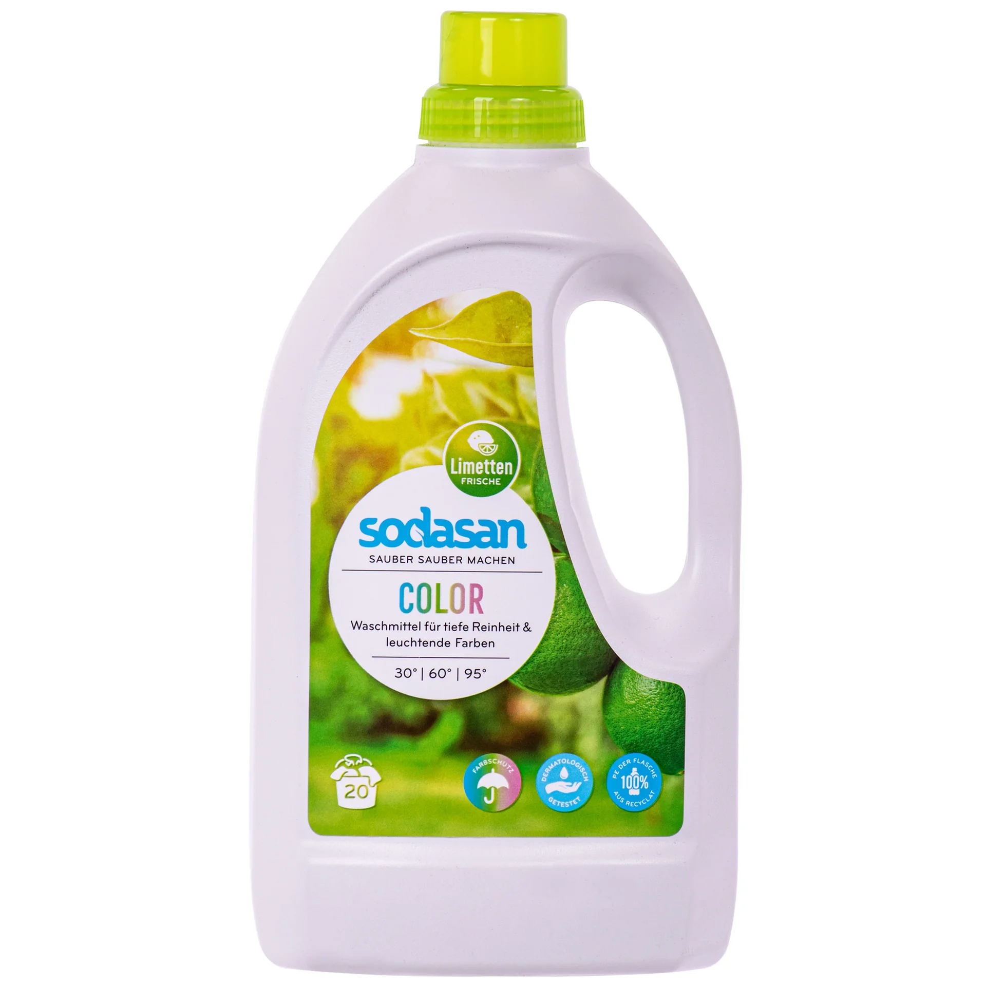 "Wasmiddel voor gekleurde was, Vloeibaar wasmiddel kleur, Natuurlijk wasmiddel kleur, met limoen geur image"