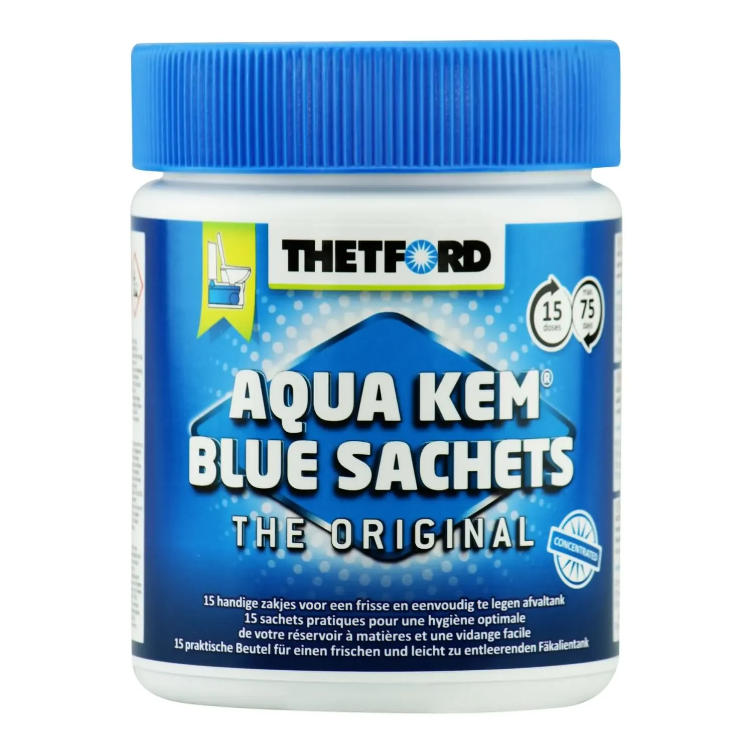 "Toiletvloeistof, Camping toilet vloeistof, Chemisch toilet, 15 sachets image"