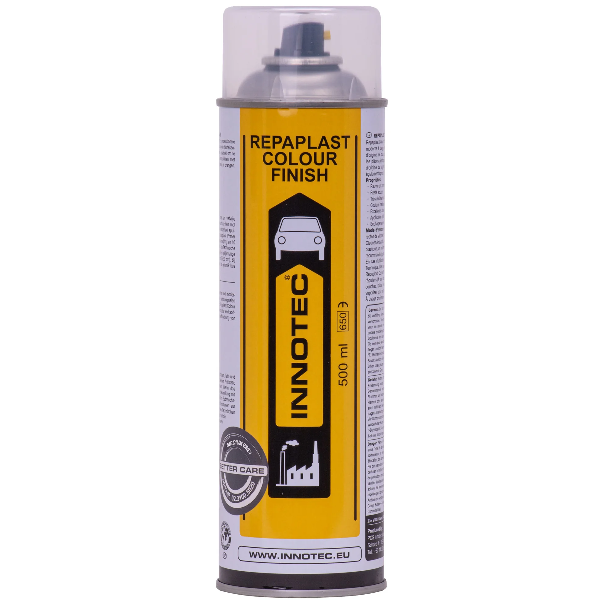 "Kunststof reparatie, kunststof coating, Repaplast Colour Finish BC 500ml, middelgrijs verf image"