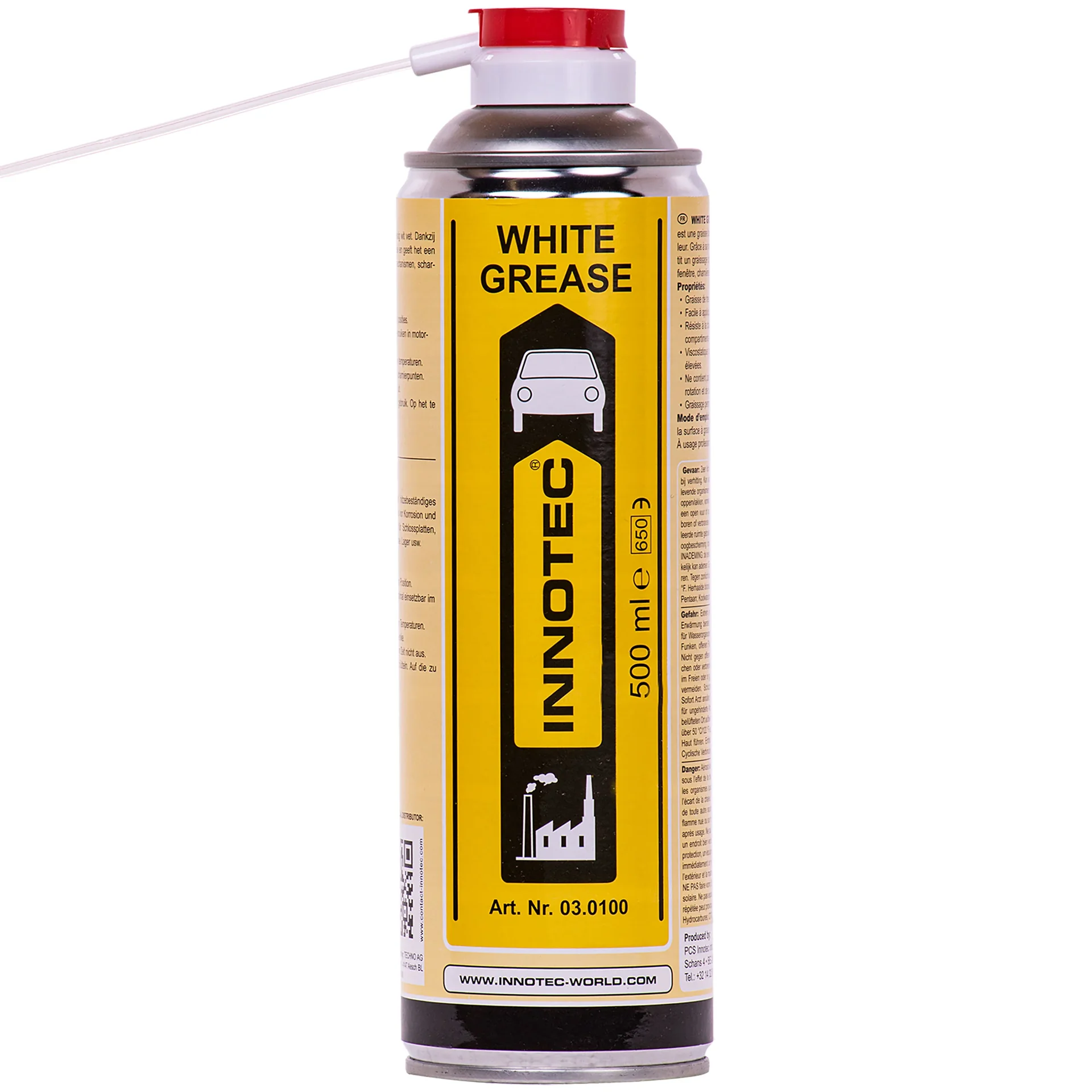 Wit vet spray, witte spuitvet, wit smeervet spray, 500 ml