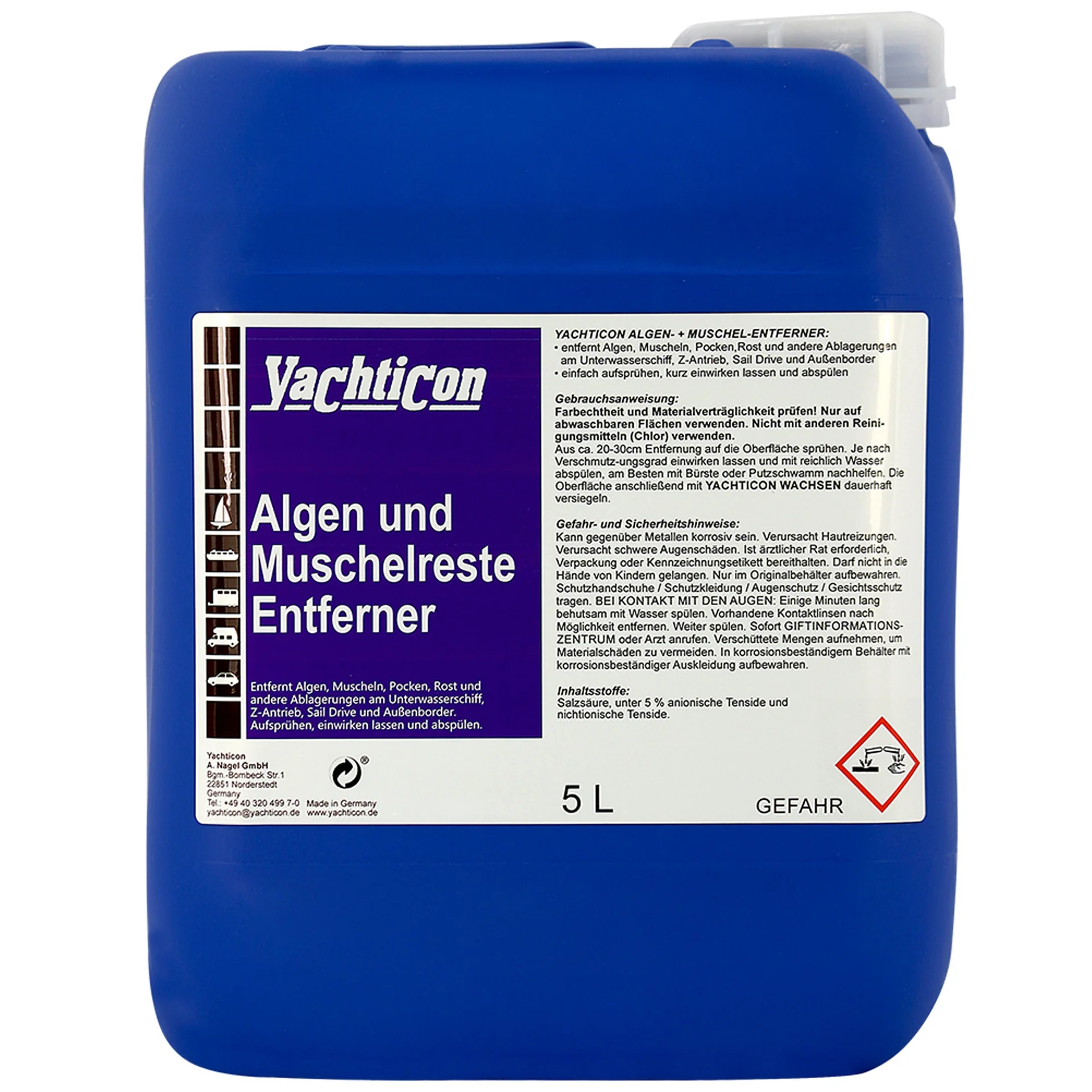 "Algen verwijderen 5 liter, Aangroei verwijderen, Boot reinigen image"