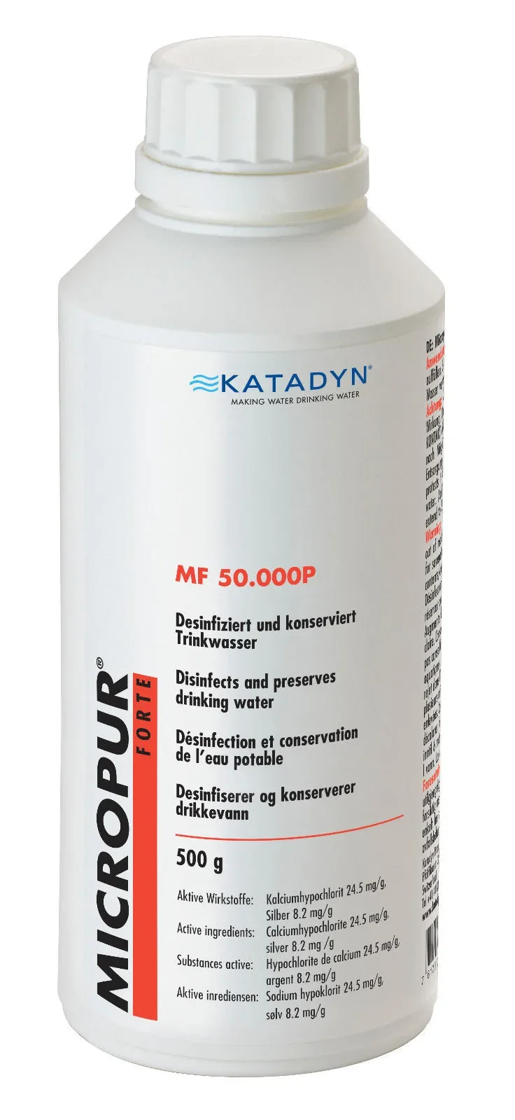 "Waterdesinfectie poeder, drinkwater zuivering, water ontsmetten, 500g image"