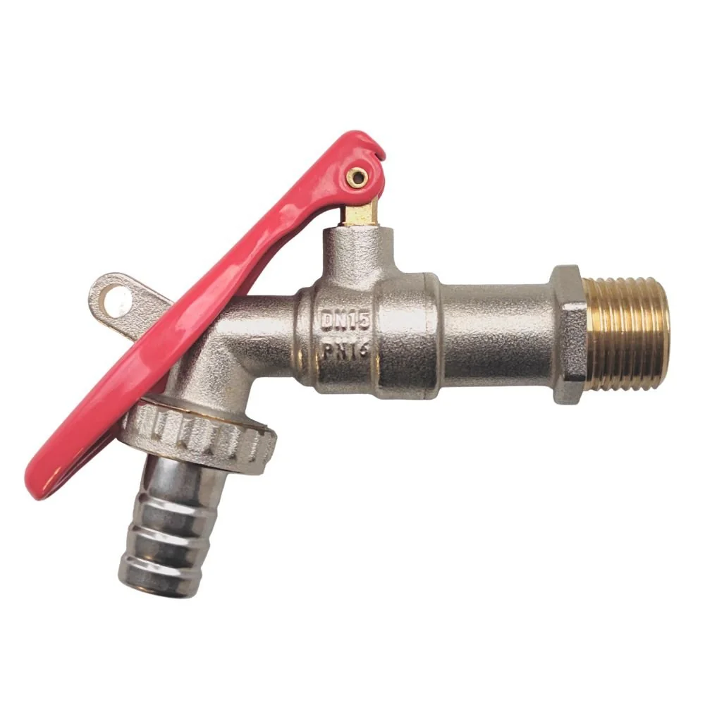 Buitenkraan 1/2 inch, Messing, Afsluitbaar met Hendel