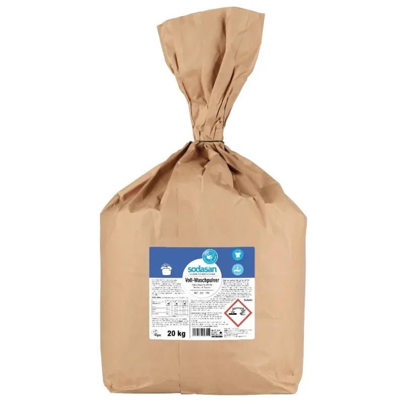 "Waspoeder voor witte was, 20kg, wasmiddel voor witte en bonte was, ecologische waspoeder image"