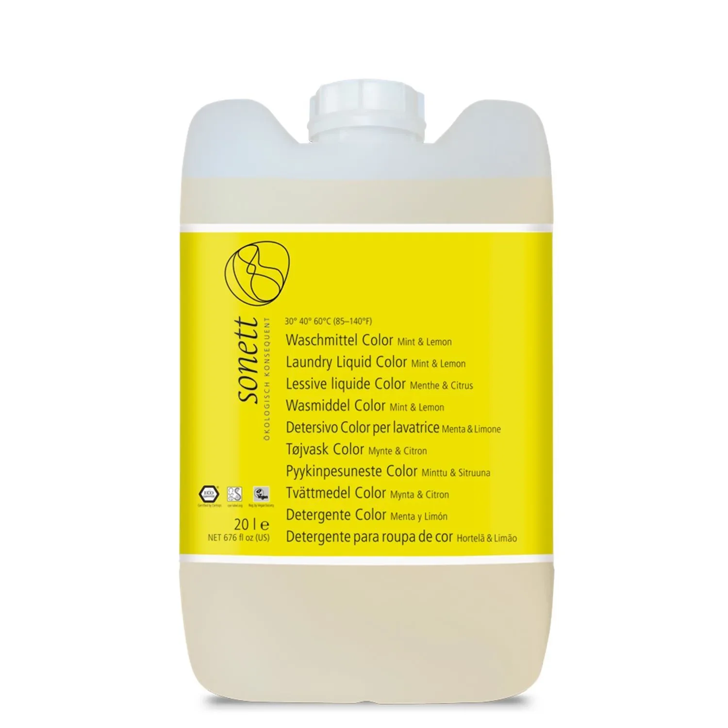 "Wasmiddel kleur, vloeibaar wasmiddel, mint citroen, 20 liter image"