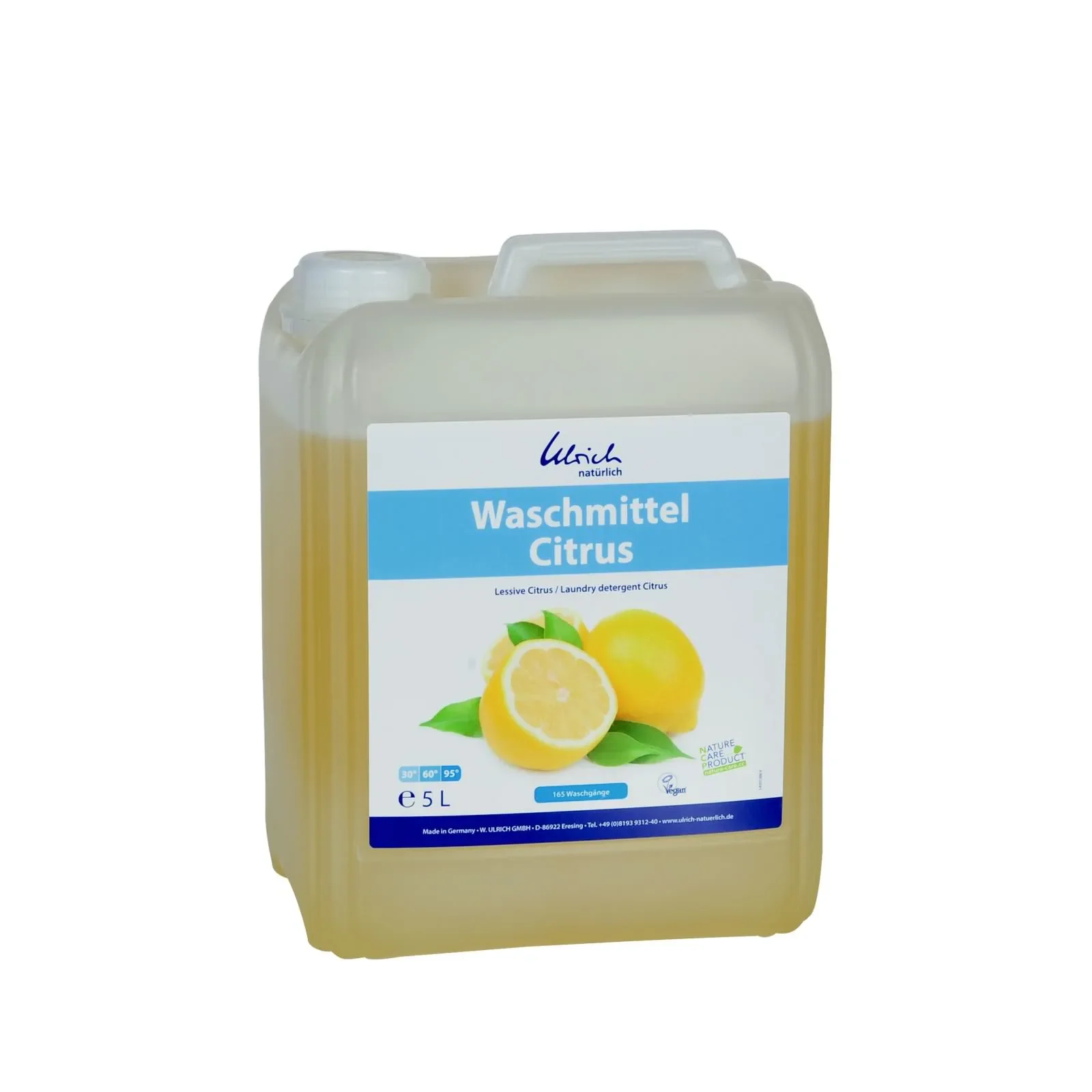 "Wasmiddel citrus 5 Liter, vloeibaar wasmiddel, vegan, natuurlijk image"