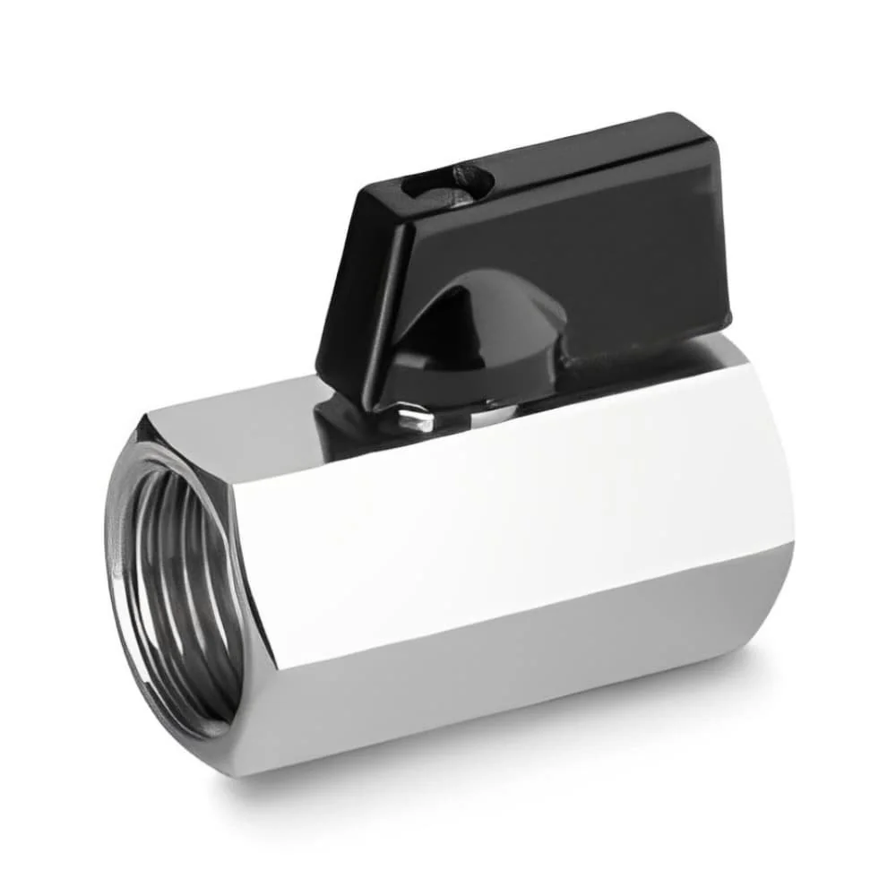 "Mini Kogelkraan Messing Verchroomd 1/2" Binnendraad image"