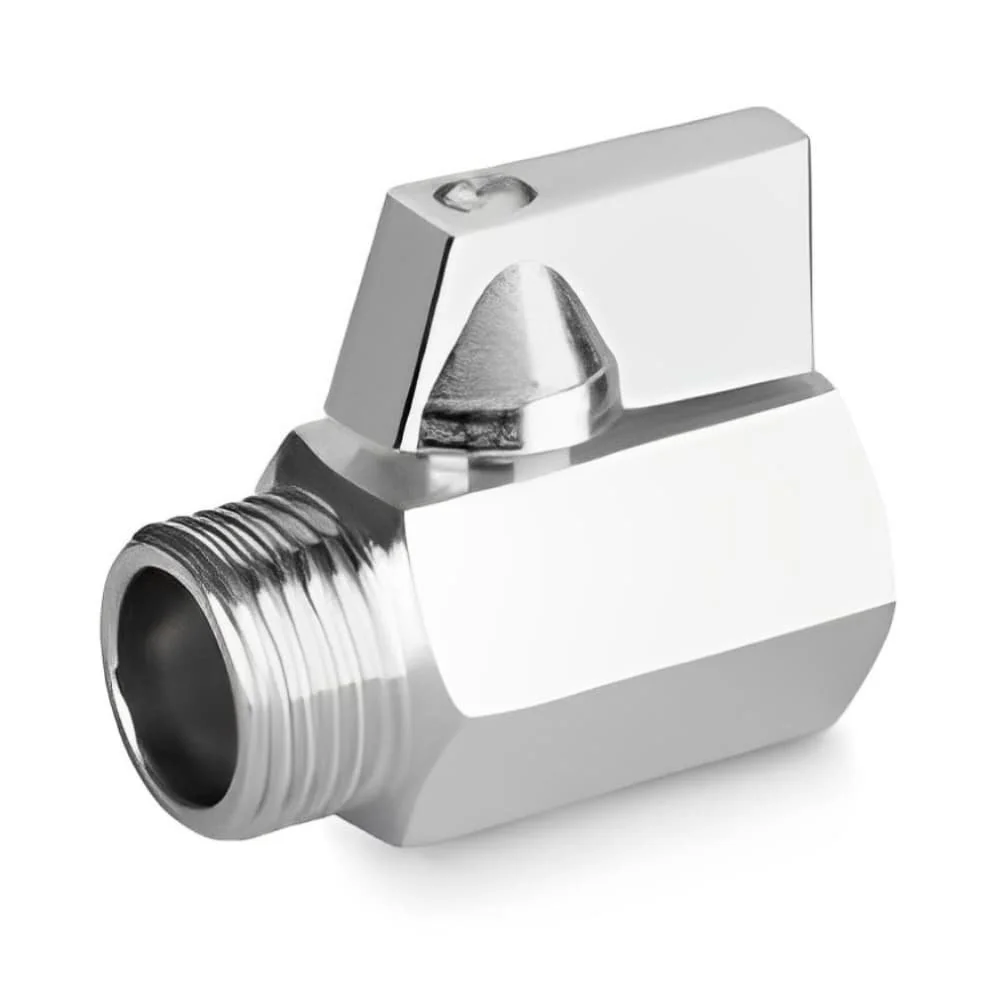 "Mini Kogelkraan Messing Verchroomd 3/8 AG x IG image"
