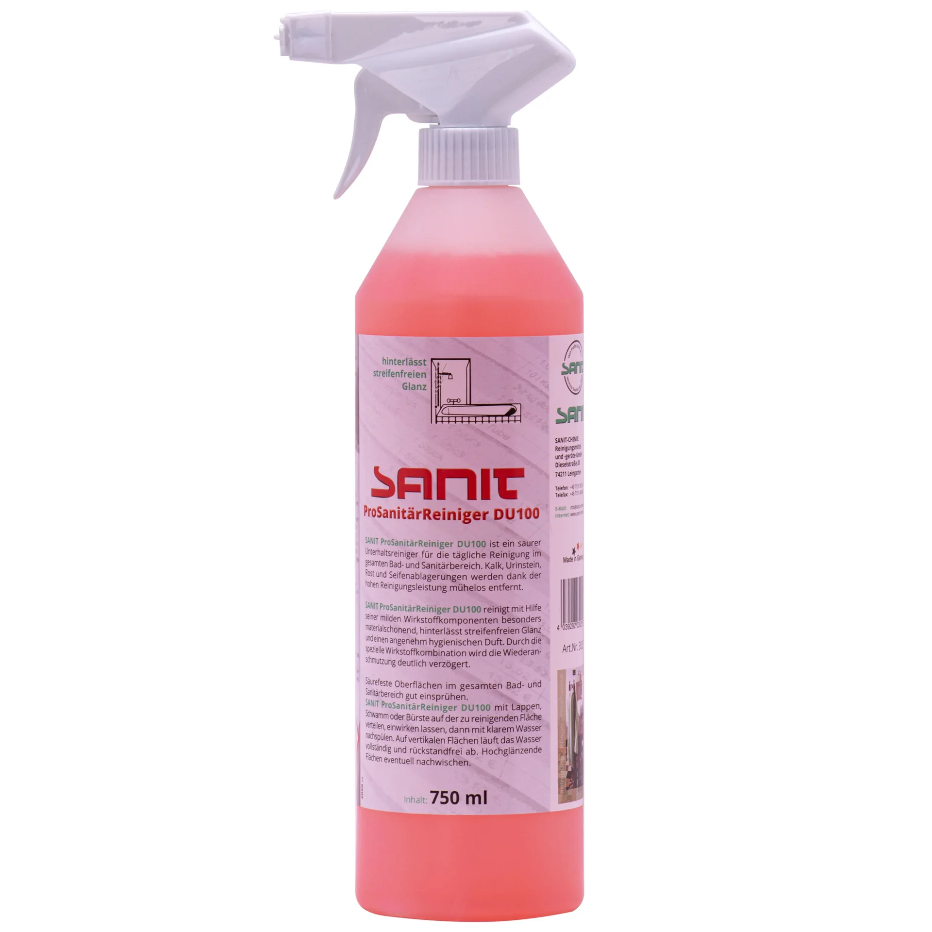 Sanitair Reiniger 750 ml, Badkamer Reiniger, WC Reiniger