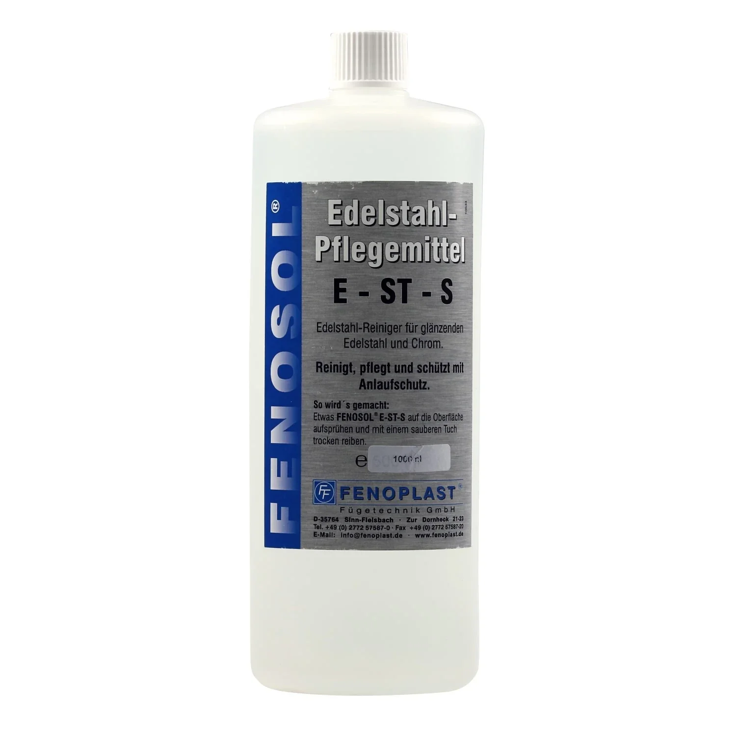 "RVS reiniger, Edelstaal reiniger, 1000ml, Pflegereiniger, RVS onderhoud image"