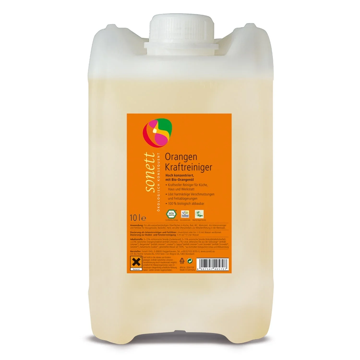 "Oranje reiniger, Krachtige ontvetter, Natuurlijke reiniger, 10 Liter image"