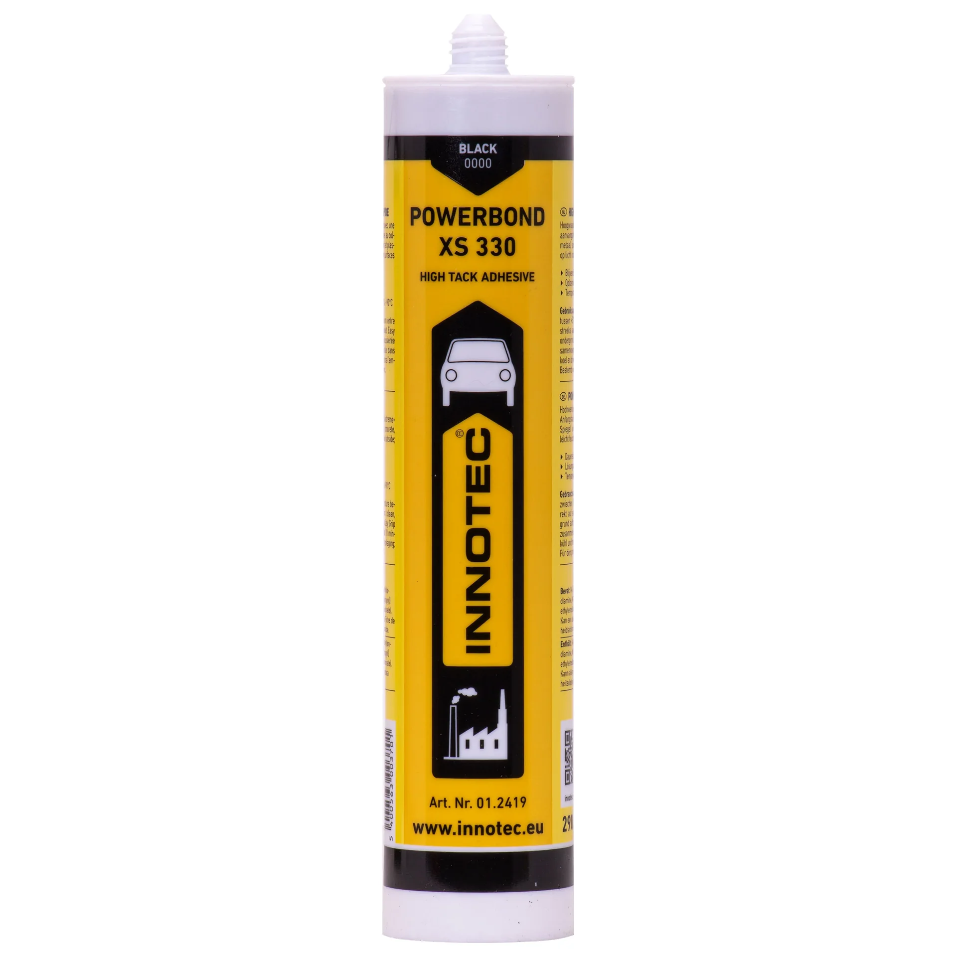 "Kleefpasta zwart, montagelijm, INNOTEC Powerbond XS 330, 290ml, inclusief mengtuit image"